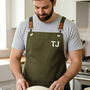 Varsity Initials Personalised Apron With Clip And Clasp Strap, thumbnail 1 of 8