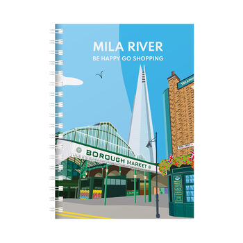 Personalised Borough Market London Diary And Notebook, 2 of 10