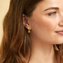 Salina Rutilated Quartz And Gold Plated Disc Earrings, thumbnail 2 of 4