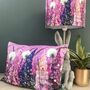 Pink Delphiniums Handmade Artist Lampshades, thumbnail 4 of 6