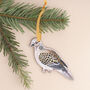 Turtle Dove Lasercut Wooden Christmas Decoration, thumbnail 6 of 9