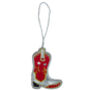 Cowboy Boot Sequin And Fabric Christmas Decoration, thumbnail 3 of 5