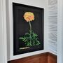 'Marigold' Large Original Handmade Botanical Study, thumbnail 10 of 12