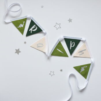 Green Dino Personalised Bunting, 2 of 6