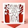 Personalised Engraved Tree Heart Card, thumbnail 1 of 4