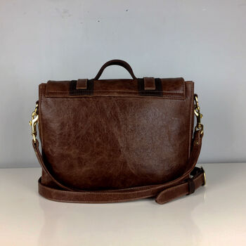 Two Tone Brown Leather 'Cleo' Handbag, 5 of 10