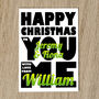 Personalised Names Christmas Card With Message Inside, thumbnail 5 of 8