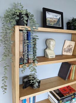 Handmade Solid Wooden Wall Mounted Bookcase, 6 of 6