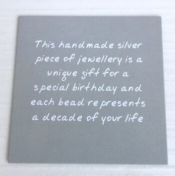50th Birthday Handmade Sparkly Bead Necklace, 3 of 4