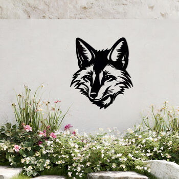 Fox Metal Wall Art For Outdoor Garden Decoration, 5 of 10