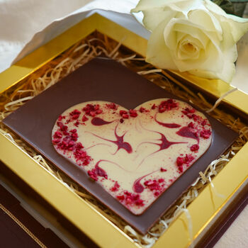 Hand Crafted Heart Chunky Chocolate Bar In Ruby Book, 4 of 8