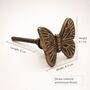 Antique Brass Small Butterfly Drawer Knob, thumbnail 4 of 9