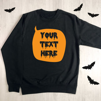 Personalised Halloween Speech Bubble Sweatshirt, 2 of 3