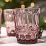 Set Of Four Vintage Colour Embossed Tumblers, thumbnail 3 of 8
