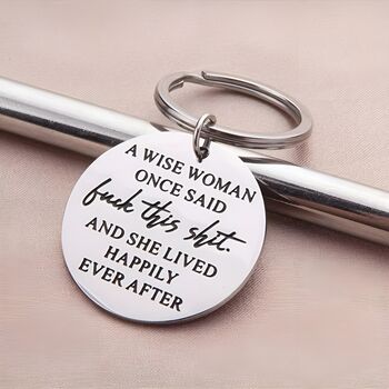 Funny Wise Womans Words Keyring Gift, 6 of 8