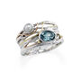 Blue Topaz And Freshwater Pearl Statement Ring, thumbnail 7 of 9