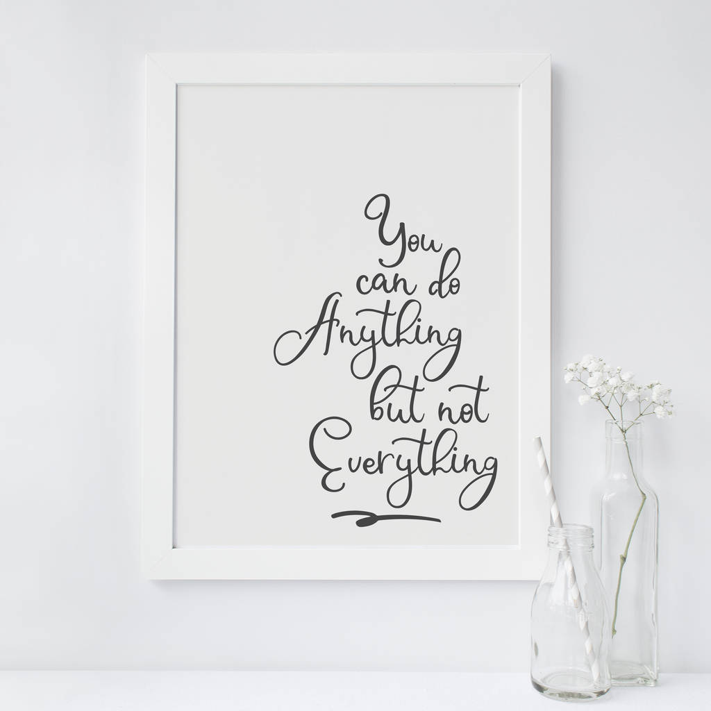 You Can Do Anything Positive Wall Art Print By Parsy Card Co