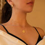 Chunky 14 K Gold Plated Leo Coin Medallion Necklace, thumbnail 3 of 9
