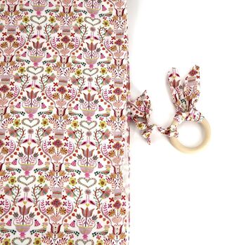 Baby Blanket, Wipes Teether Set Liberty Of London Print, 4 of 9