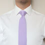 Wedding Handmade Polyester Knitted Tie In Pastel Purple, thumbnail 4 of 10