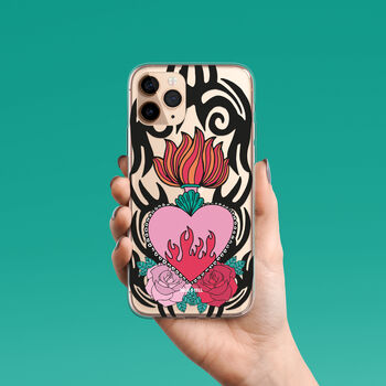 Tribal Tattoo Heart Phone Case For iPhone, 4 of 10