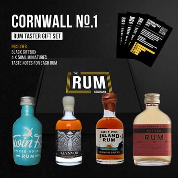 Cornwall Rum Taster Set Gift Box One, 6 of 6