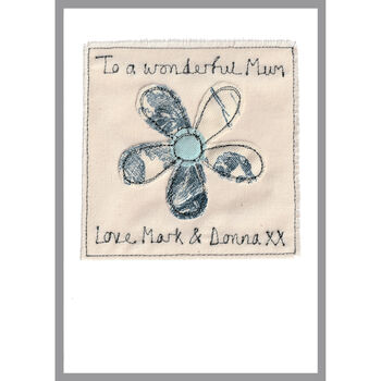 Personalised Blue Flower Card For Any Occasion, 10 of 12