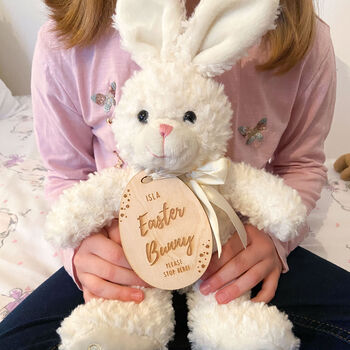 Personalised Easter Bunny And Engraved Door Sign, 5 of 10