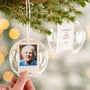 Personalised Memorial Photo Glass Dome Bauble, thumbnail 2 of 6