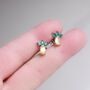 Pineapple Stud Earrings, thumbnail 4 of 7