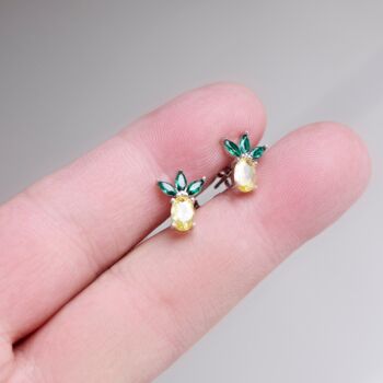 Pineapple Stud Earrings, 4 of 7