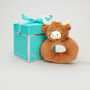 Longhorn Highland Cow Baby Rattle, Boxed, thumbnail 3 of 8