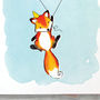 Fox Illustrated 40th Birthday Card, thumbnail 2 of 7
