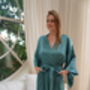 Green Satin Kimono Robe, thumbnail 7 of 7