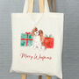 King Charles Cavalier Christmas Tote Bag, thumbnail 1 of 5