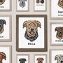 Personalised Bingley Terrier Dog Portrait Print With Flowers, thumbnail 10 of 10