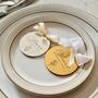 Luxury Mirrored Gold Silver Script Circle Place Setting, thumbnail 1 of 12
