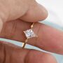 Rhombus Cz Ring In Sterling Silver, thumbnail 5 of 10