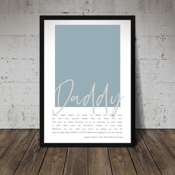 Daddy Poem Print From His Little Girl Or Boy, 3 of 3