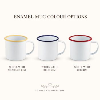 Enamel Personalised Birth Flower Mug, 4 of 6