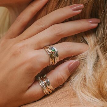 Aura Magic Sterling Silver Spinning Ring, 3 of 12