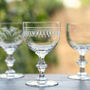 Set Of Four Ovals Art Deco Style Wine Goblets, thumbnail 1 of 2