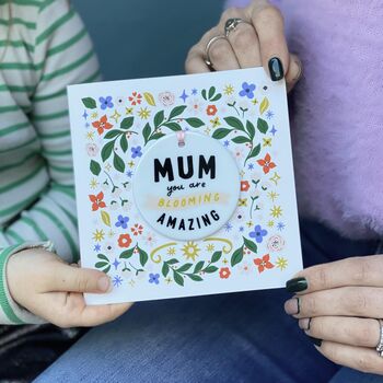 Mum You Are Blooming Amazing Card With Ceramic Keepsake, 3 of 4