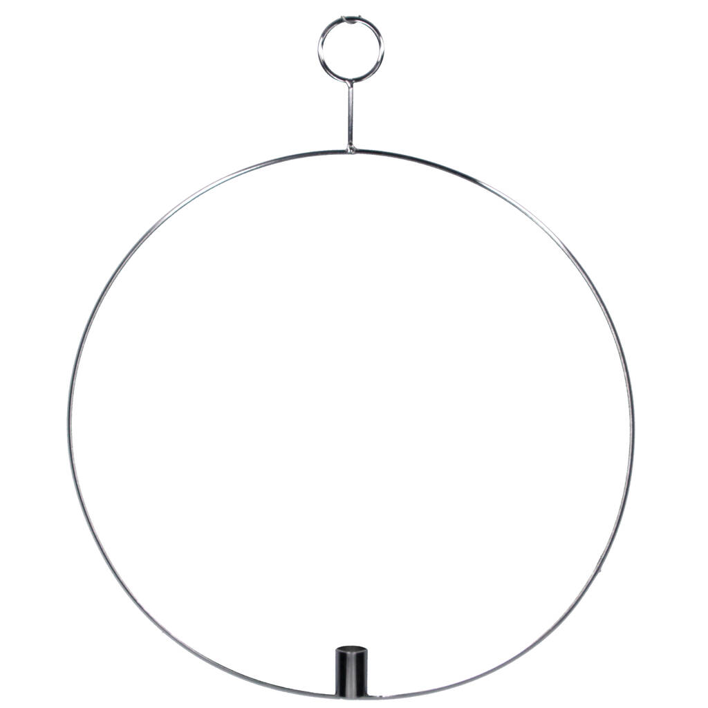 Silver Hoop Candle Stick Holder By The Contemporary Home