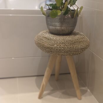 Seagrass Wicker Stool, 2 of 5