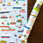 Boats Wrapping Paper Two Sheets, thumbnail 1 of 5