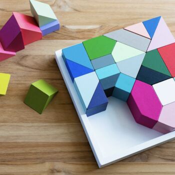 Vibrant Wooden Brick Puzzle, 2 of 5