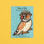 Zebra Finch In A Boater Iron On Embroidered Patch, thumbnail 3 of 5