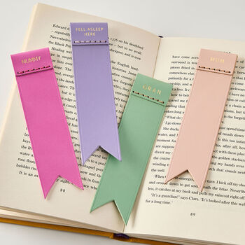 Personalised Hand Stitched Leather Bookmark, 3 of 7