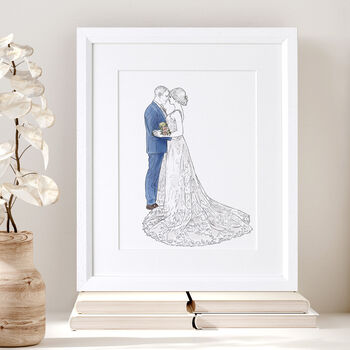 Anniversary Or Wedding Line Drawing, 2 of 9